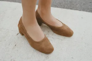 ROBERTA BALLERINA, REDWOOD SUEDE