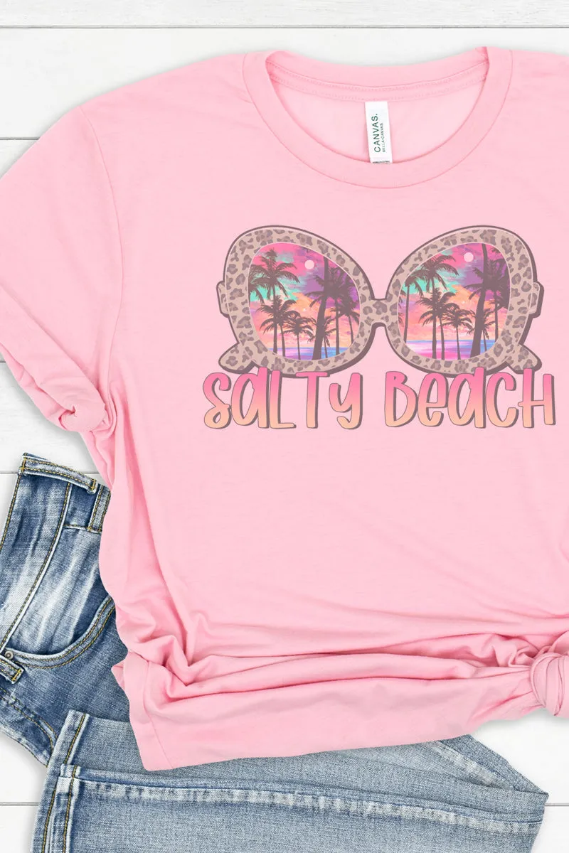 Salty Beach Sunglasses Tri-Blend Short Sleeve Tee