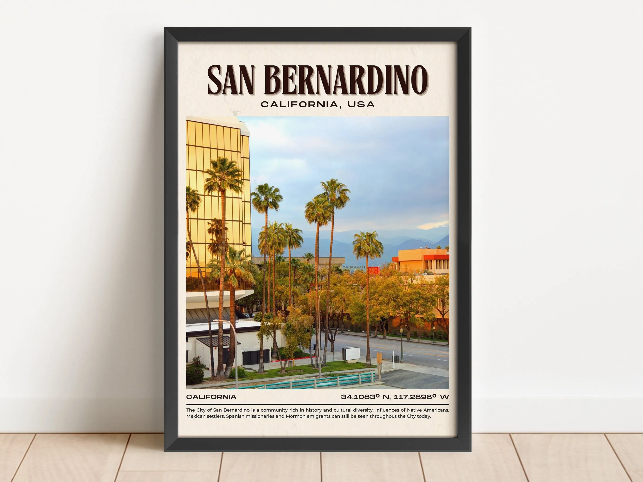 San Bernardino Vintage Wall Art, California, USA