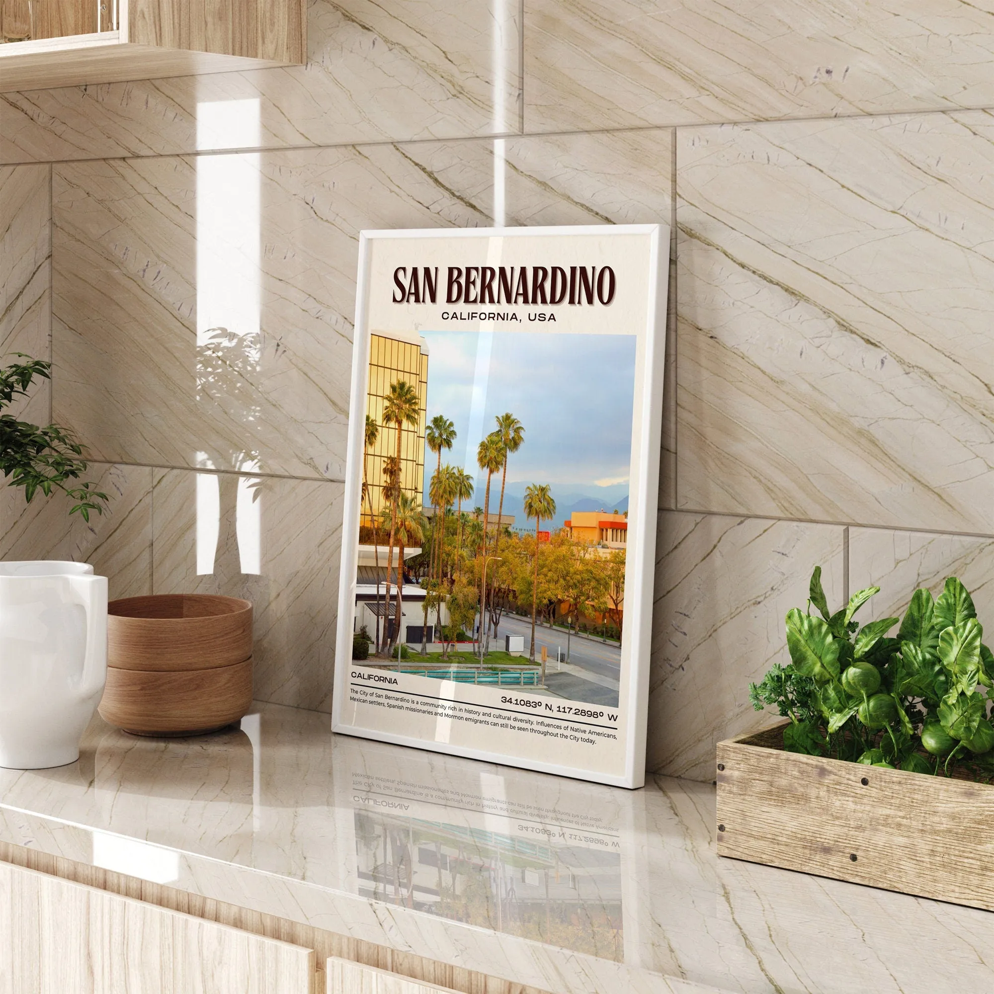 San Bernardino Vintage Wall Art, California, USA