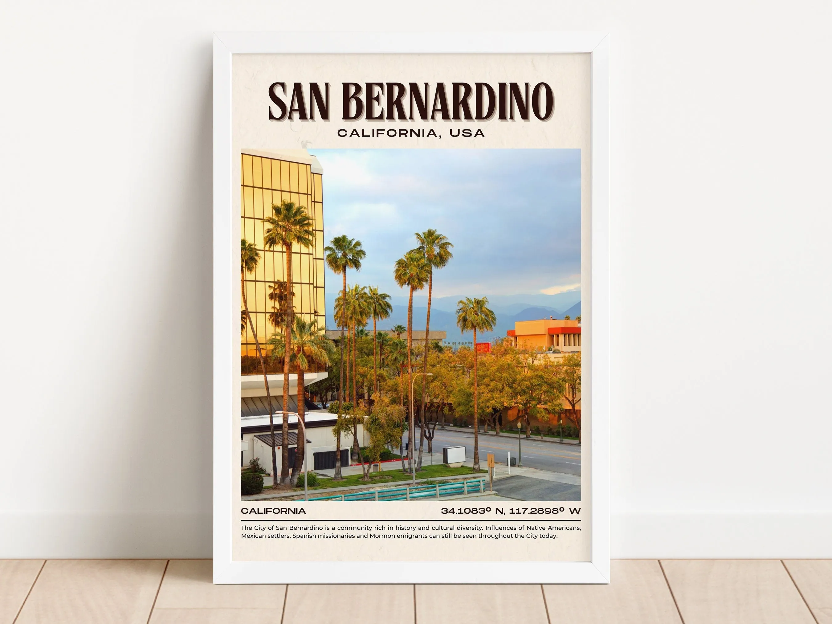 San Bernardino Vintage Wall Art, California, USA