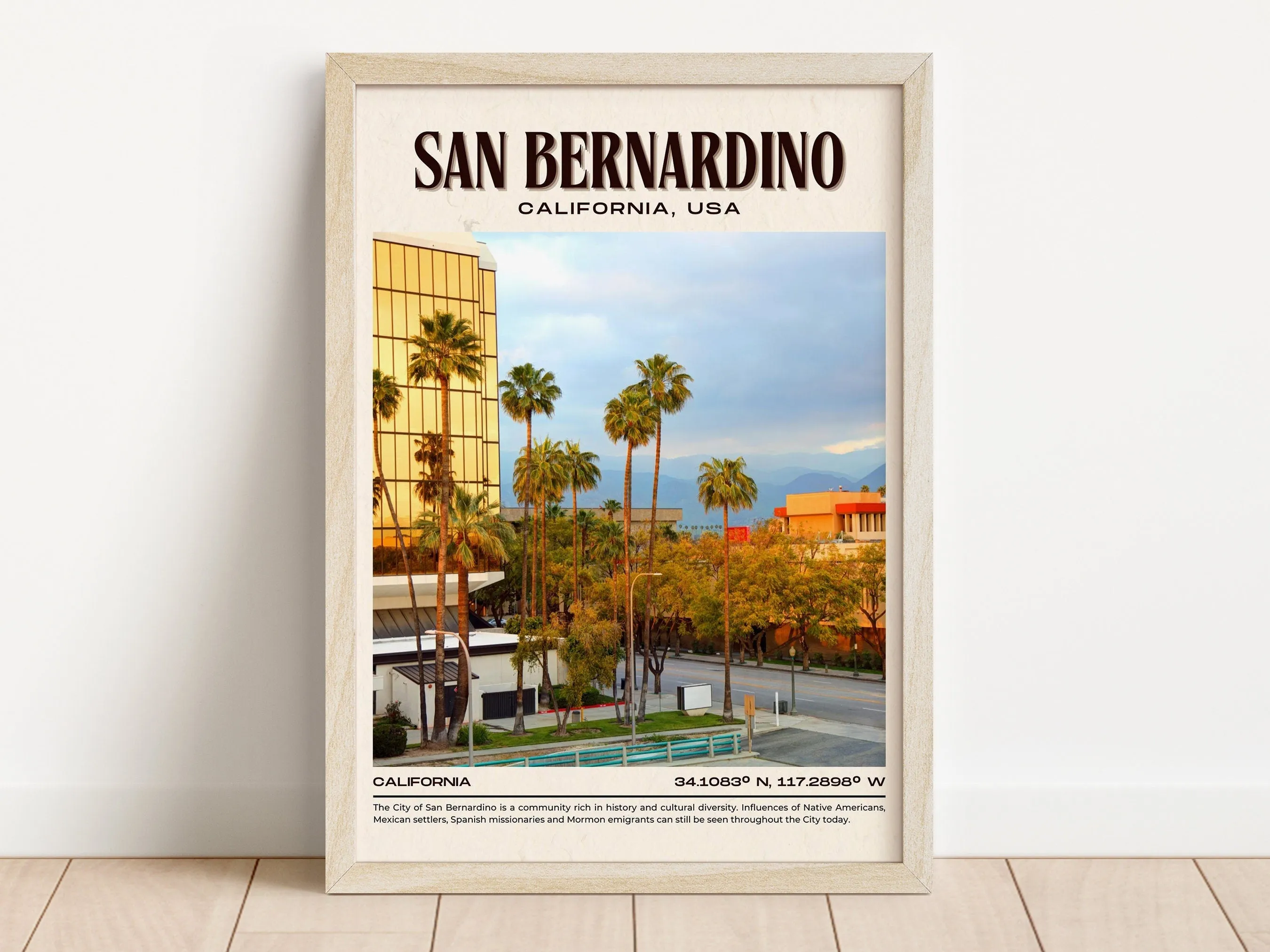 San Bernardino Vintage Wall Art, California, USA