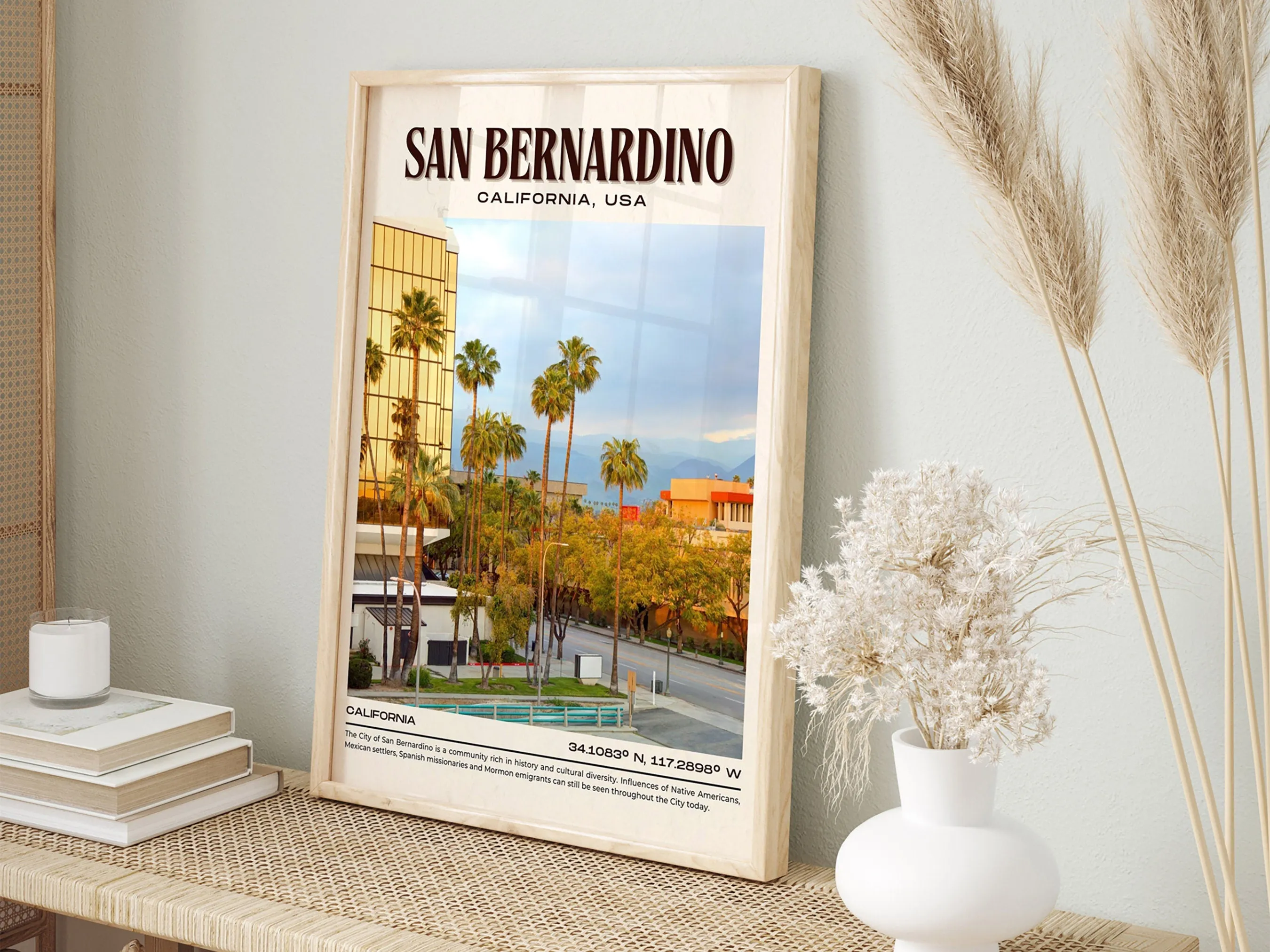 San Bernardino Vintage Wall Art, California, USA
