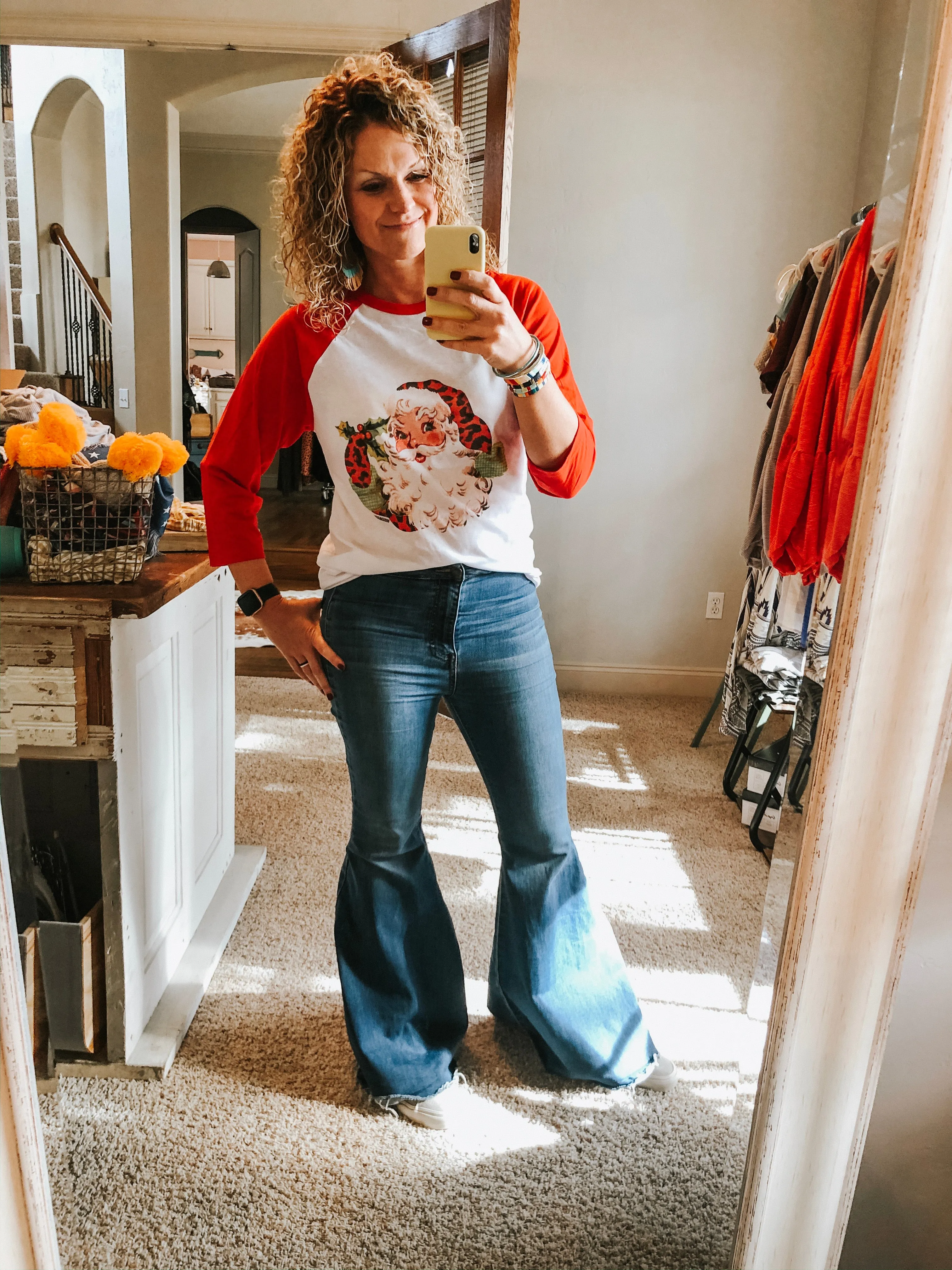 Santa Raglan Tee