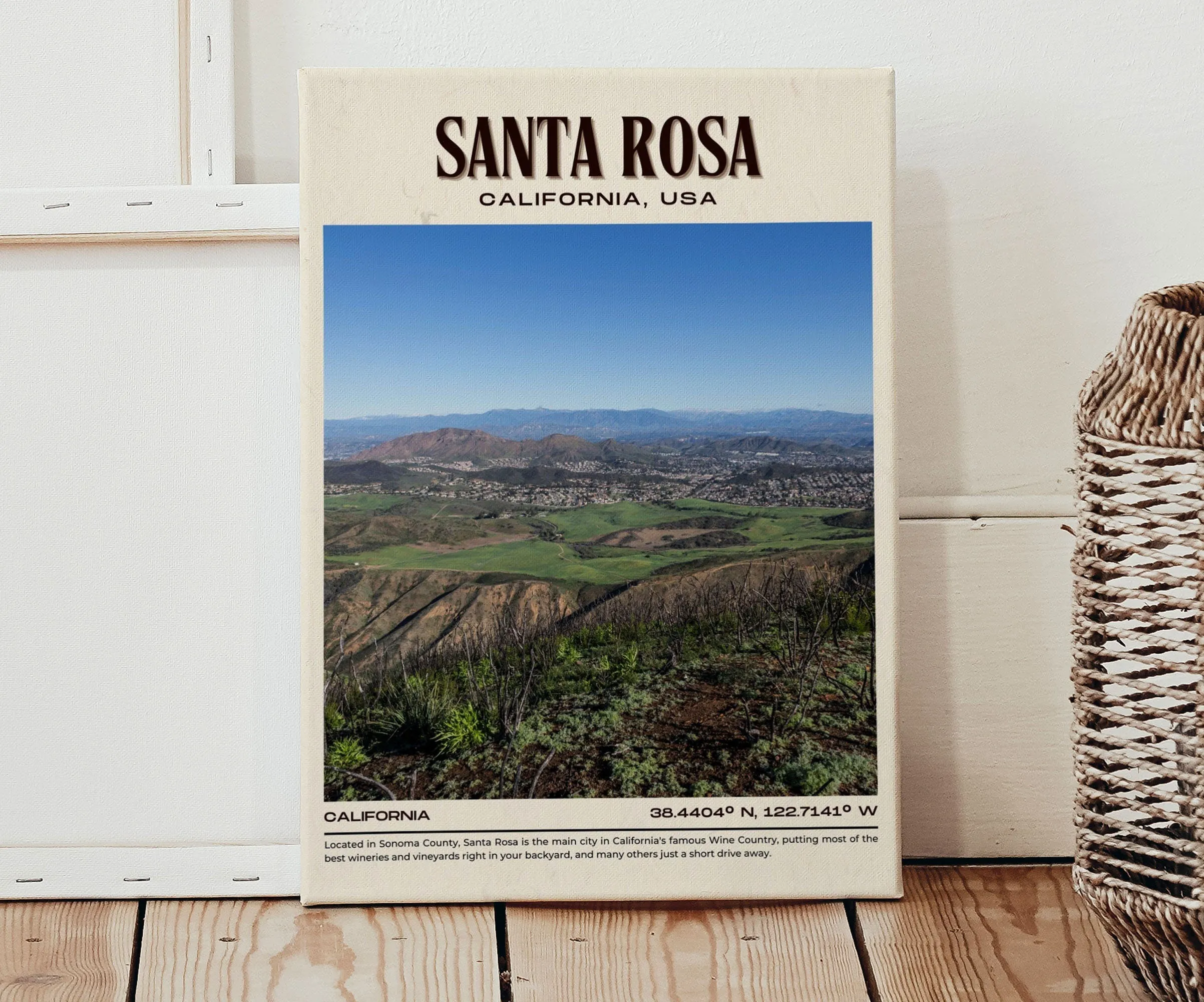 Santa Rosa Vintage Wall Art, California, USA