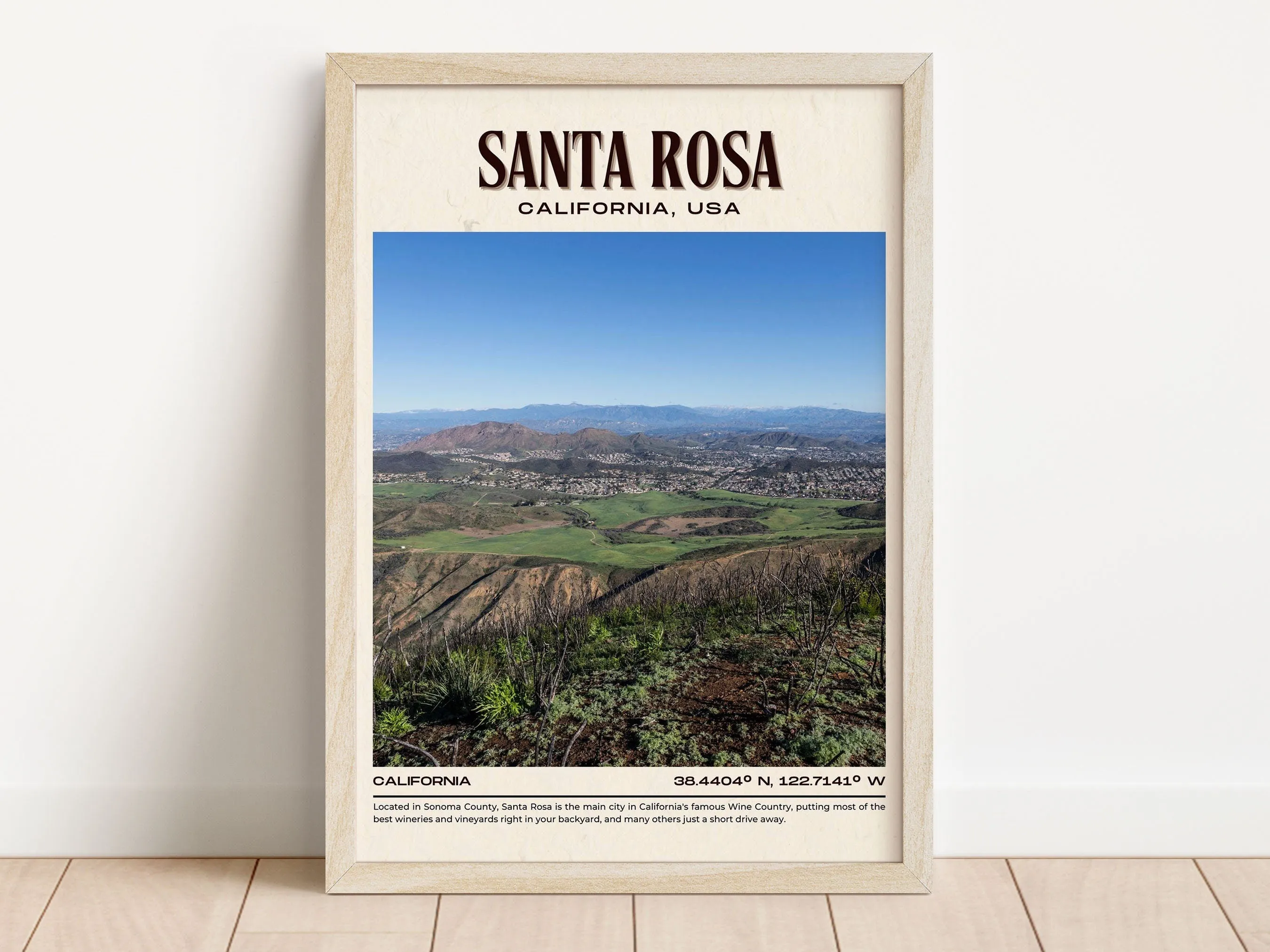 Santa Rosa Vintage Wall Art, California, USA