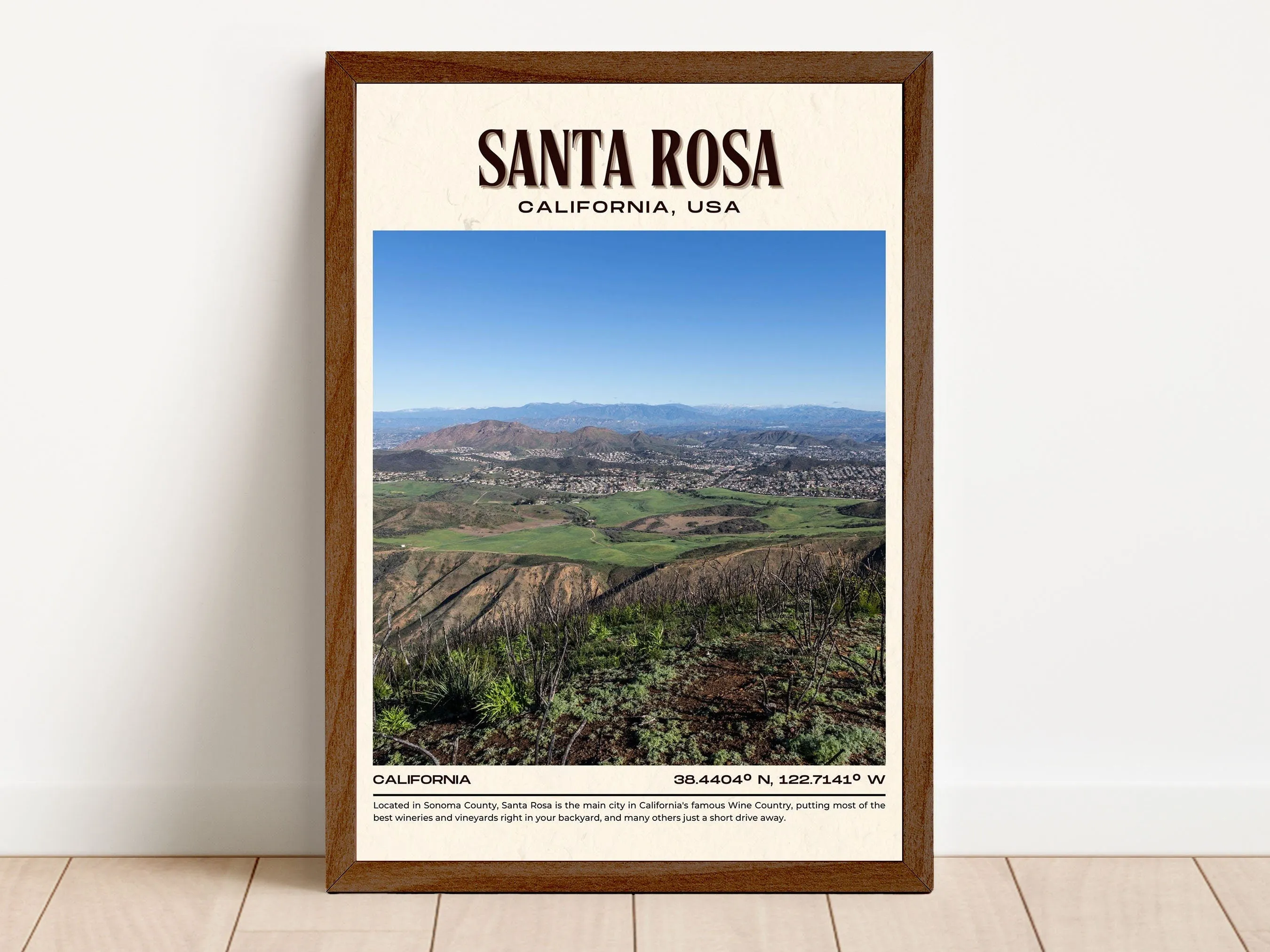 Santa Rosa Vintage Wall Art, California, USA