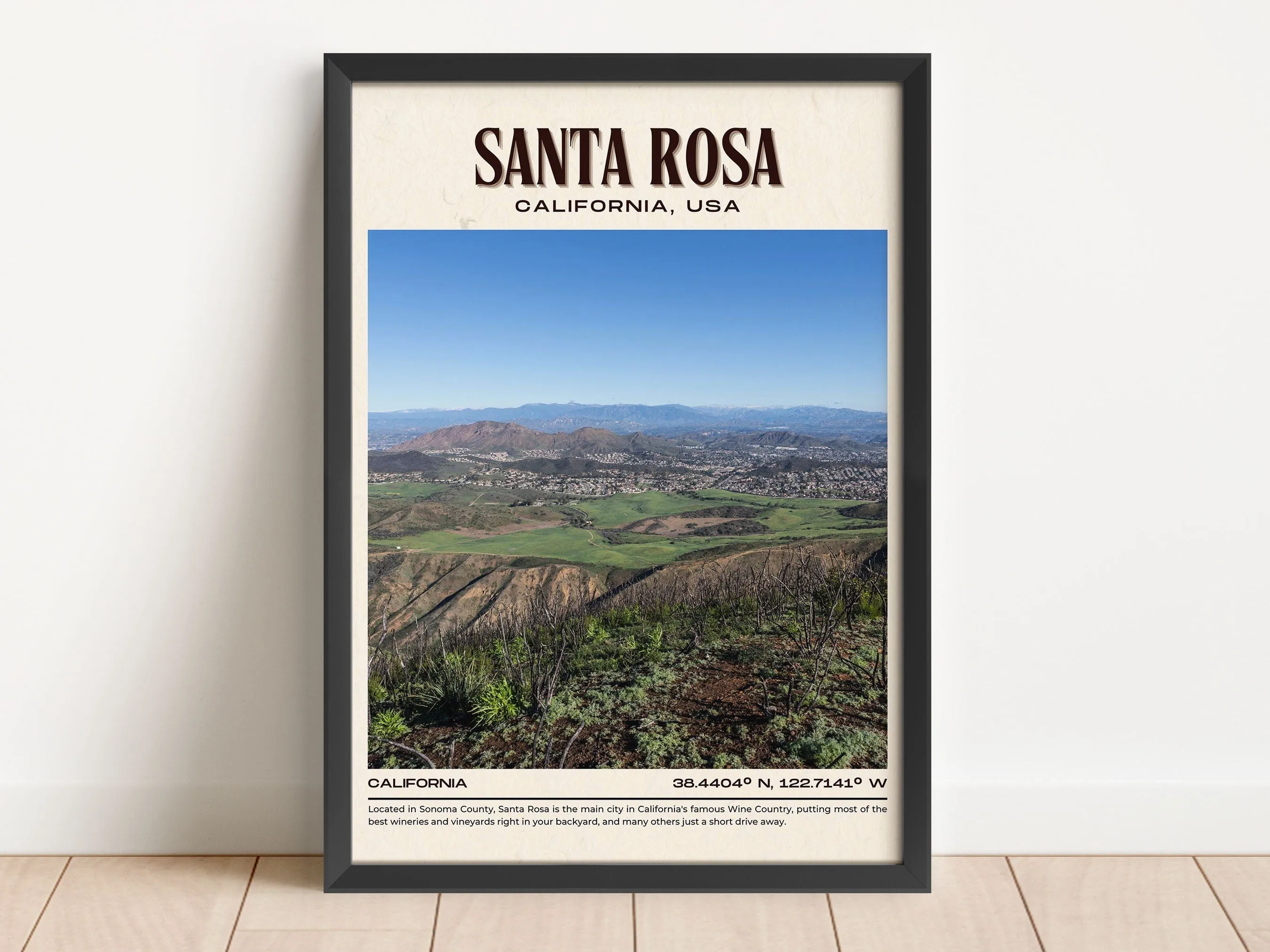 Santa Rosa Vintage Wall Art, California, USA