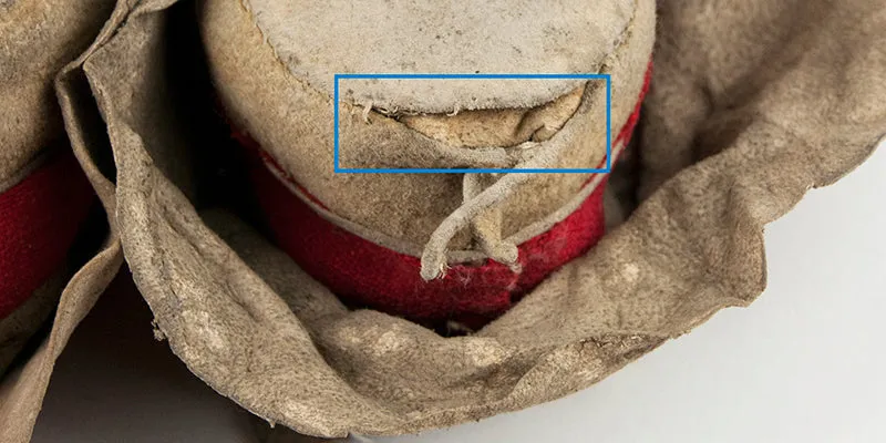 Sarsi (Tsuu T'ina) Partially Beaded Moccasins