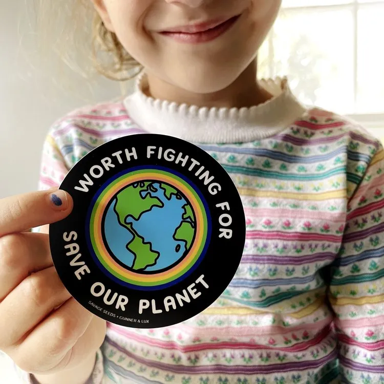 Savage Seeds Save Our Planet Sticker