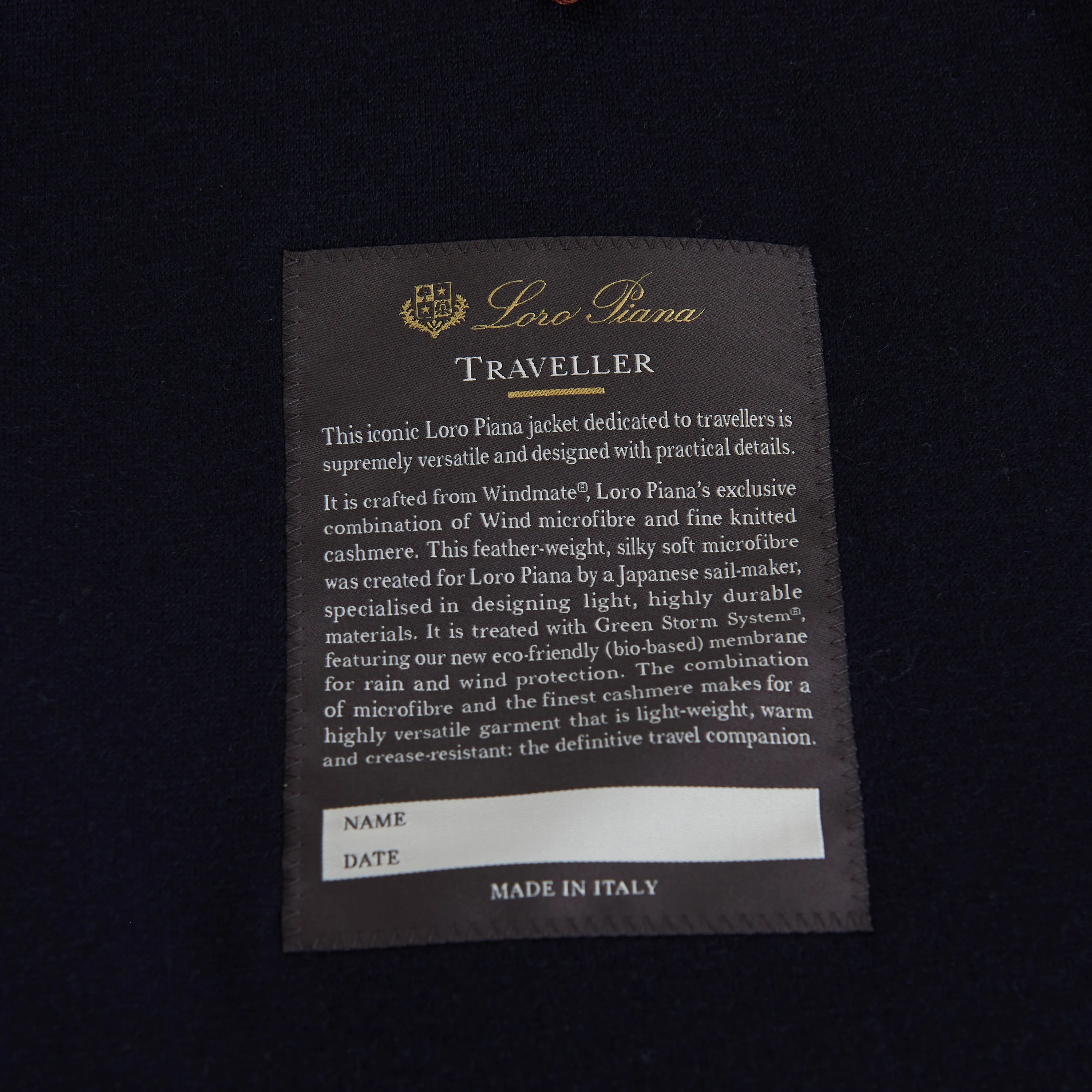 Scanda Blue Windmate Traveller Jacket -Technical Fabric - Storm System