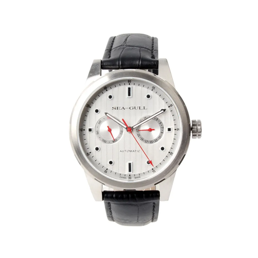 Seagull 42mm automatic wristwatch mechanical day date display self wind watch 5122 sapphire crystal