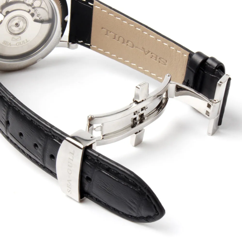 Seagull Mechanical Flywheel Double Retrograde Watch 819.316 sapphire crystal