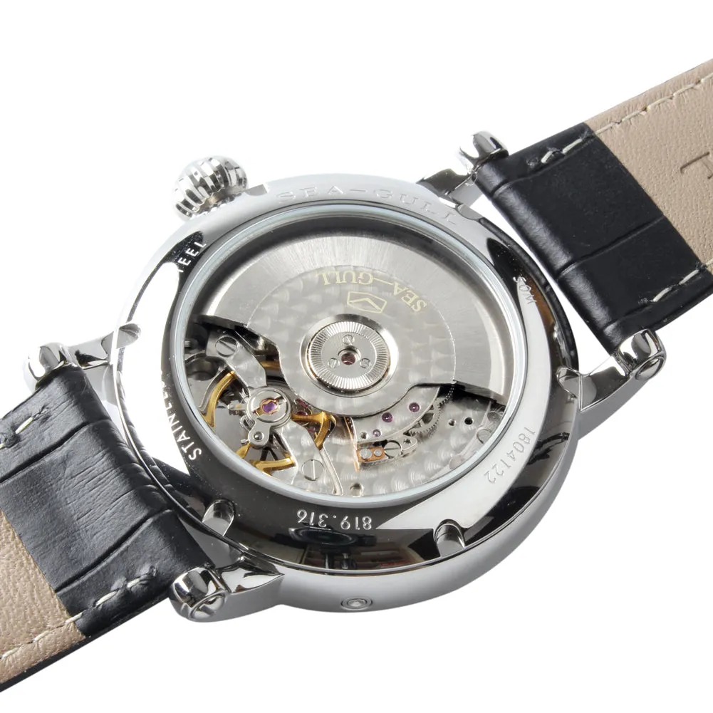 Seagull Mechanical Flywheel Double Retrograde Watch 819.316 sapphire crystal