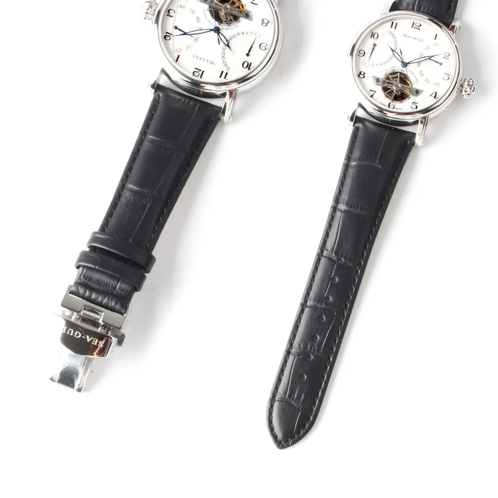 Seagull Mechanical Flywheel Double Retrograde Watch 819.316 sapphire crystal