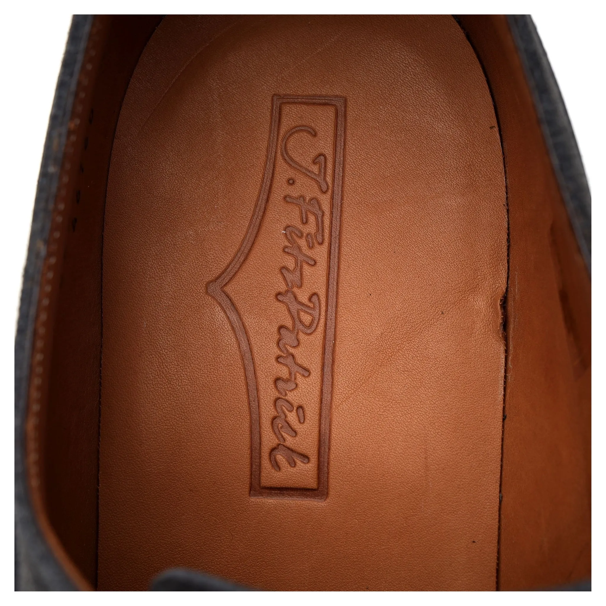 'Sebastien' Navy Blue Museum Leather Oxford UK 10 E
