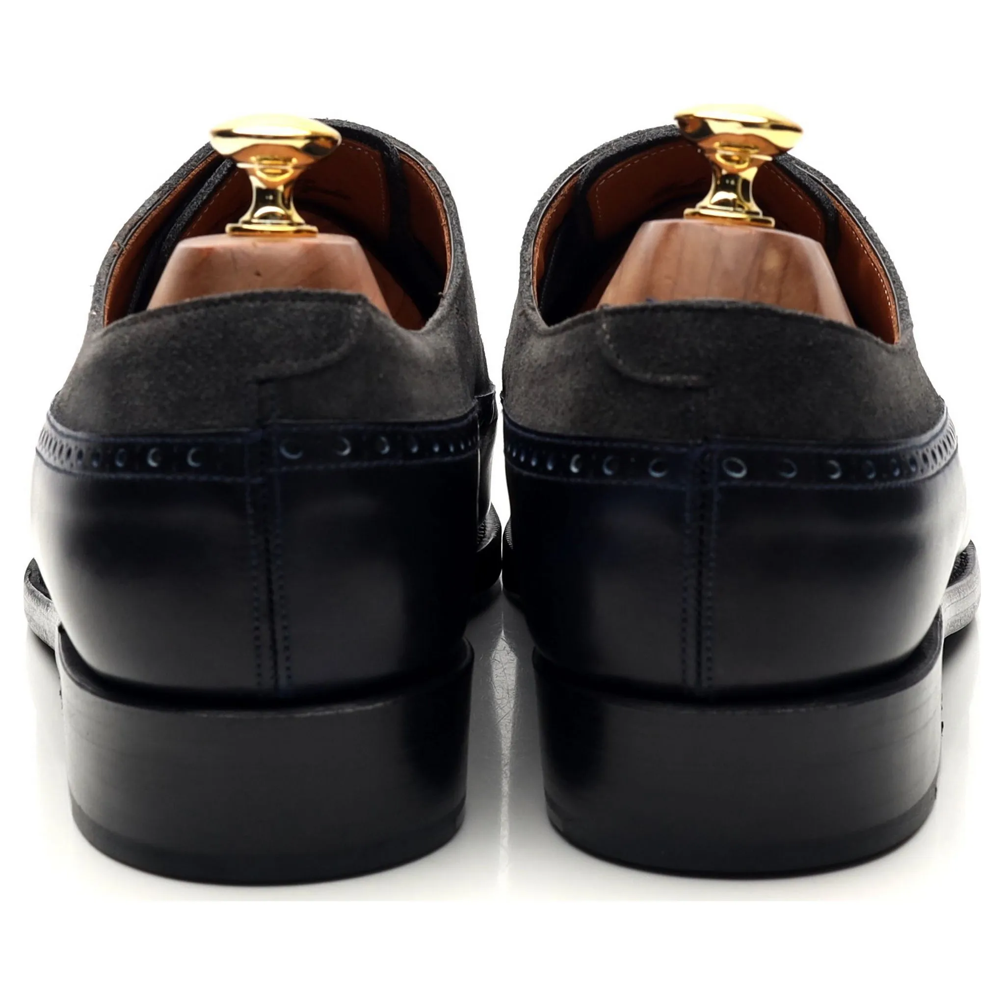 'Sebastien' Navy Blue Museum Leather Oxford UK 10 E