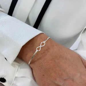 Silver Infinity Bangle