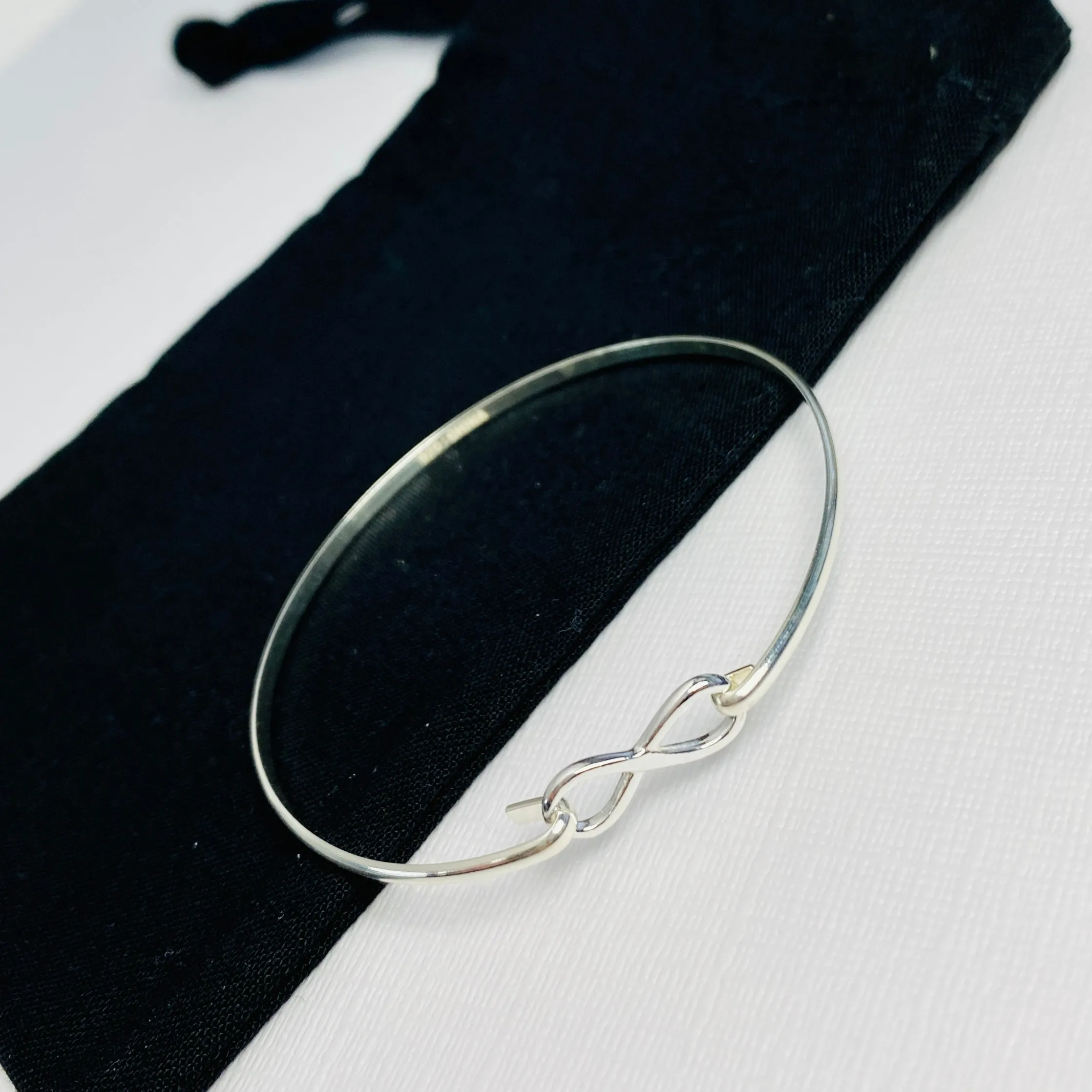 Silver Infinity Bangle