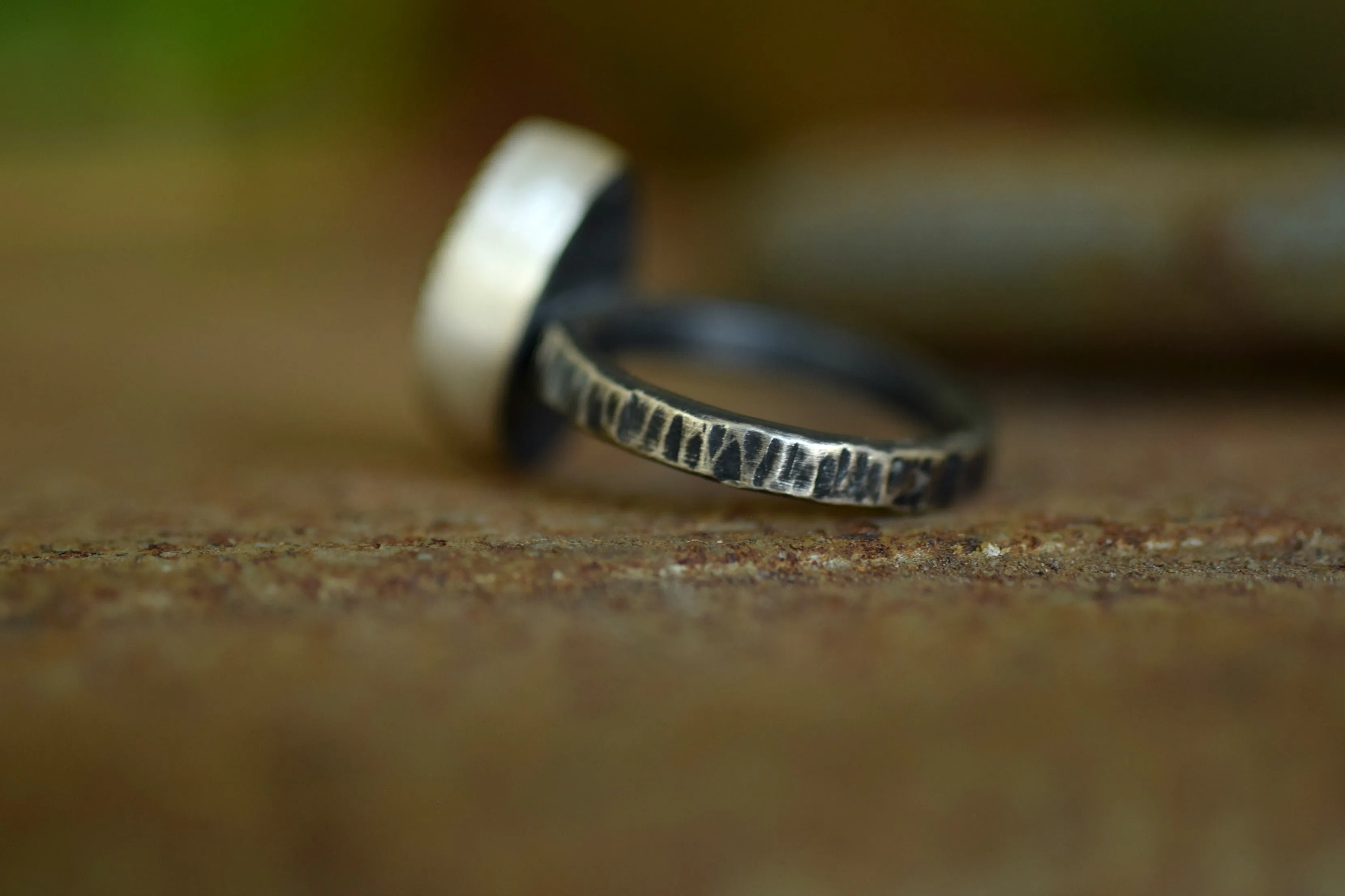 Silver Stacking Ring - Blue Pietersite - Blue Stone Ring - Fall Fashion - Autumn Fashion - Sterling Silver