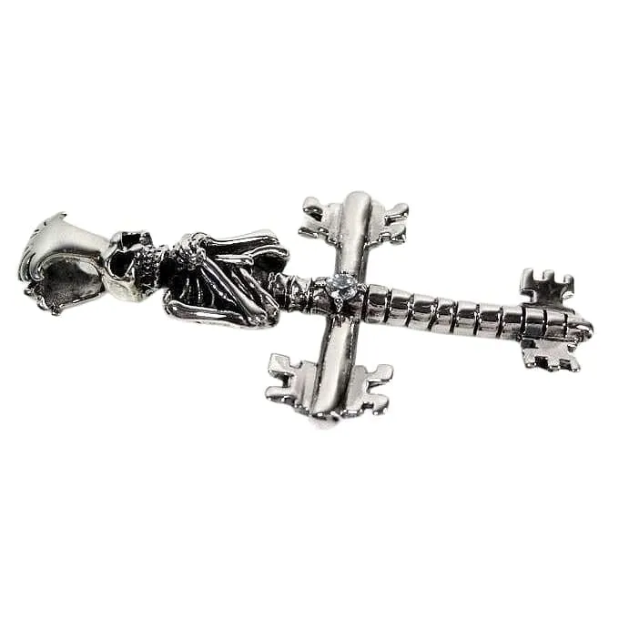 Skeleton Skull Sterling Silver Key Pendant
