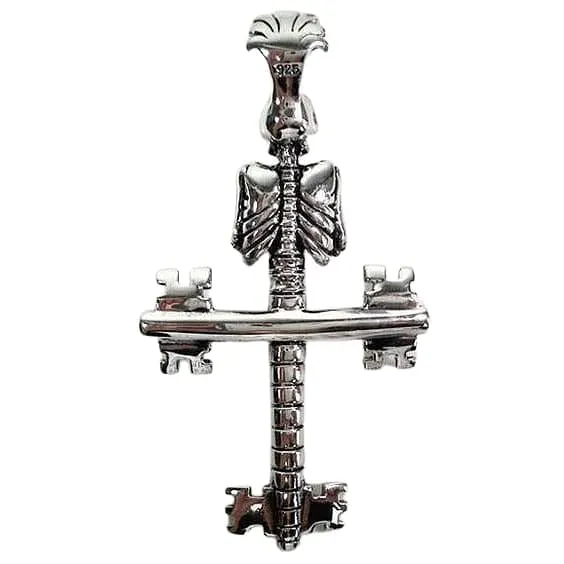 Skeleton Skull Sterling Silver Key Pendant