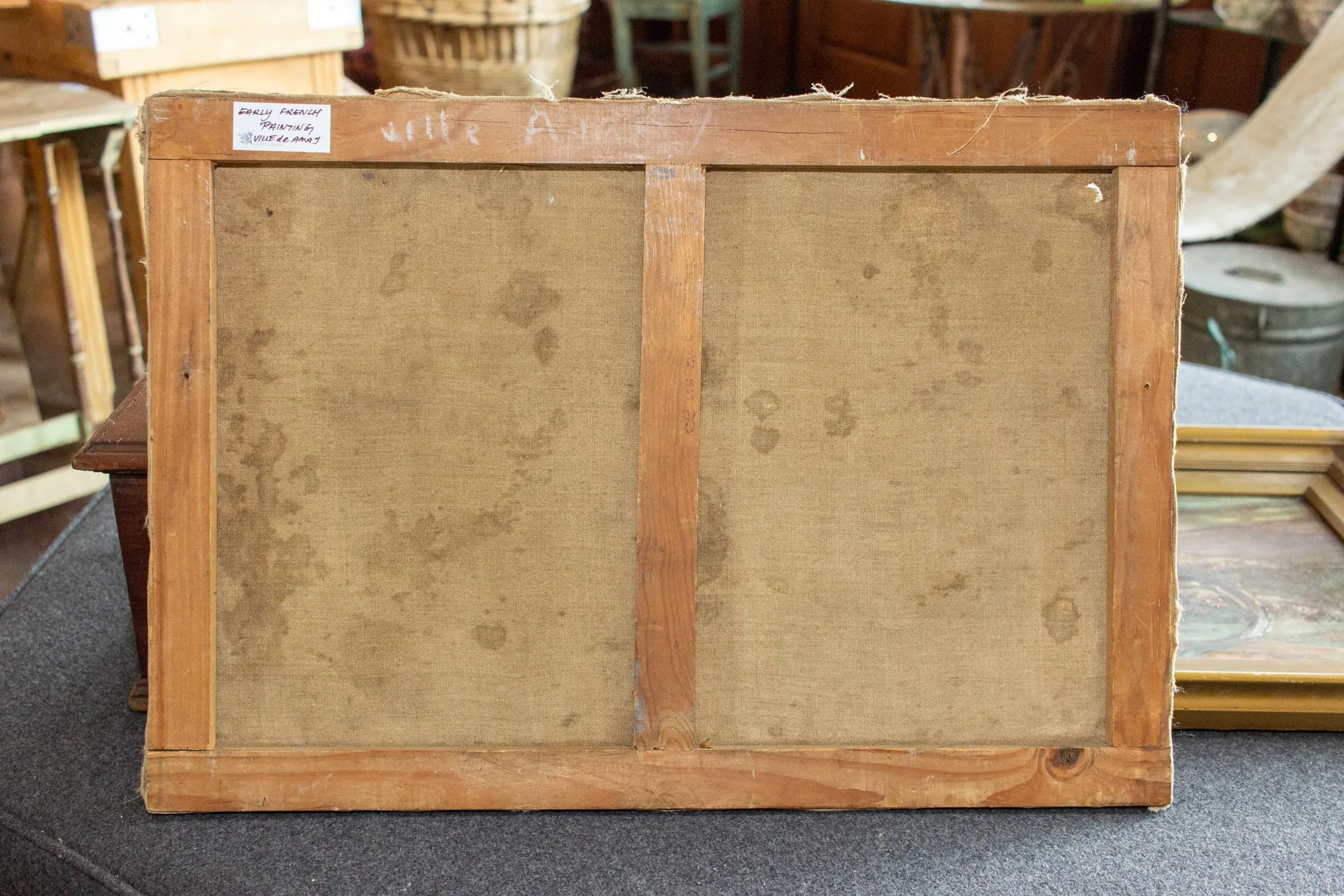 Small Early French Painting | Unframed 22x15