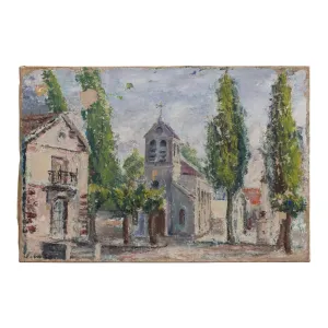 Small Early French Painting | Unframed 22x15