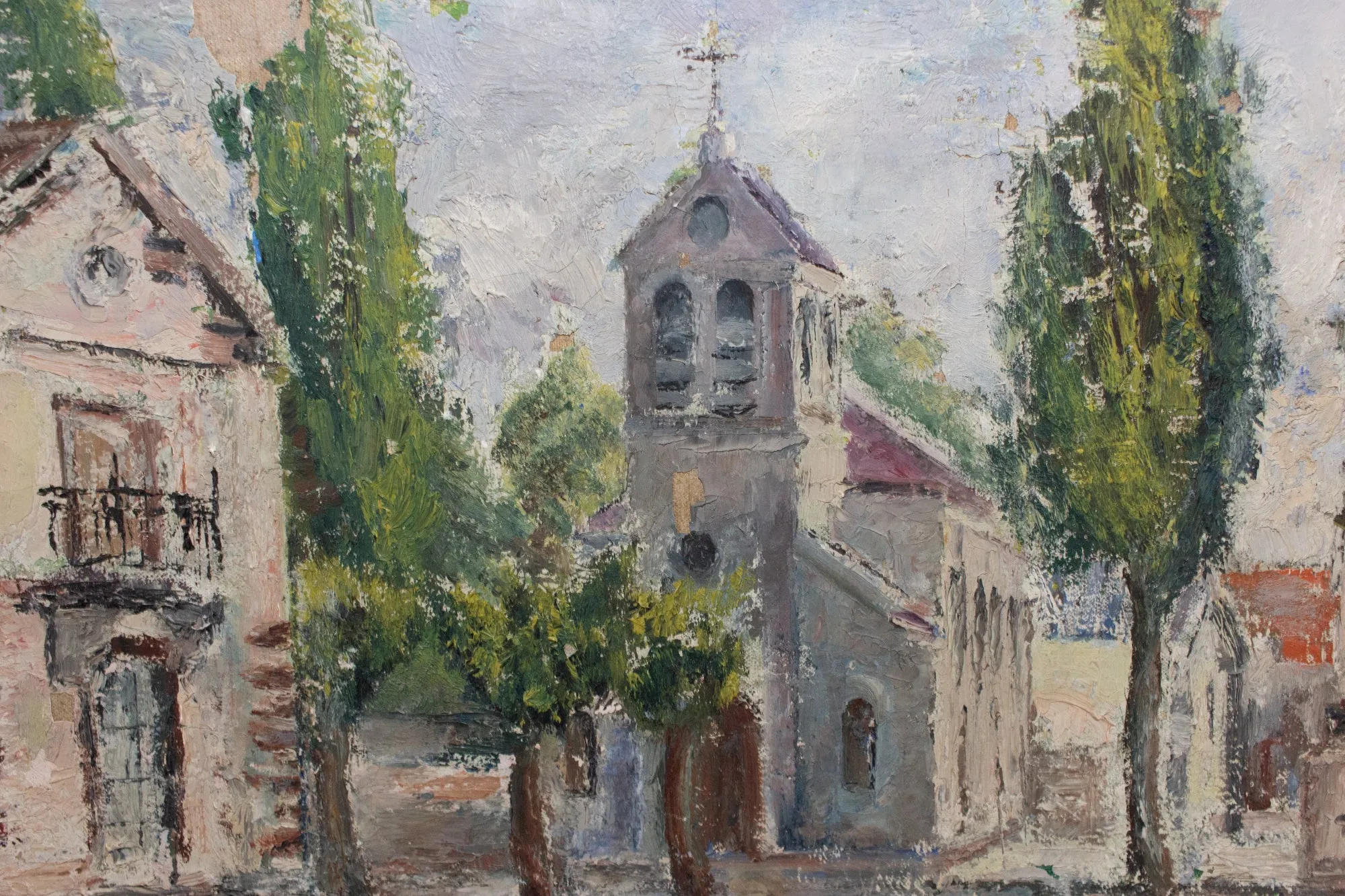 Small Early French Painting | Unframed 22x15