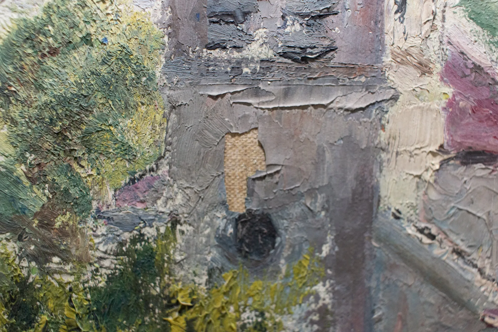 Small Early French Painting | Unframed 22x15