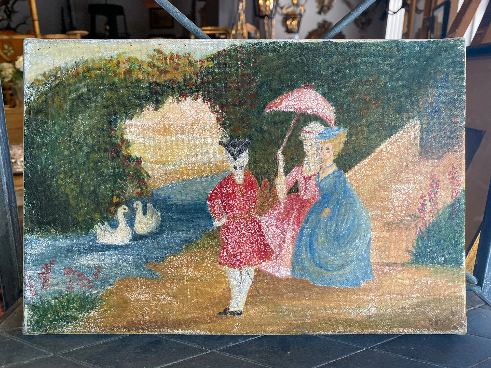 Small Vintage French Painting