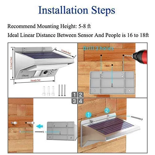 Solar Motion LED Powered Security Lights