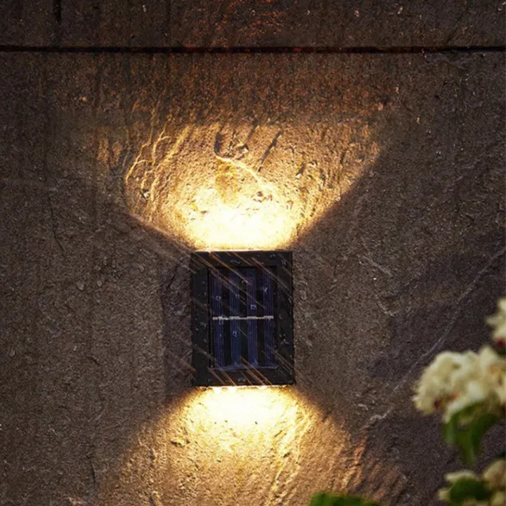Solar-Powered LED Wall Light – Wireless Outdoor Waterproof Garden Lamp