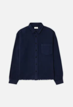 Solid Hemi Oversized Shirt / Navy