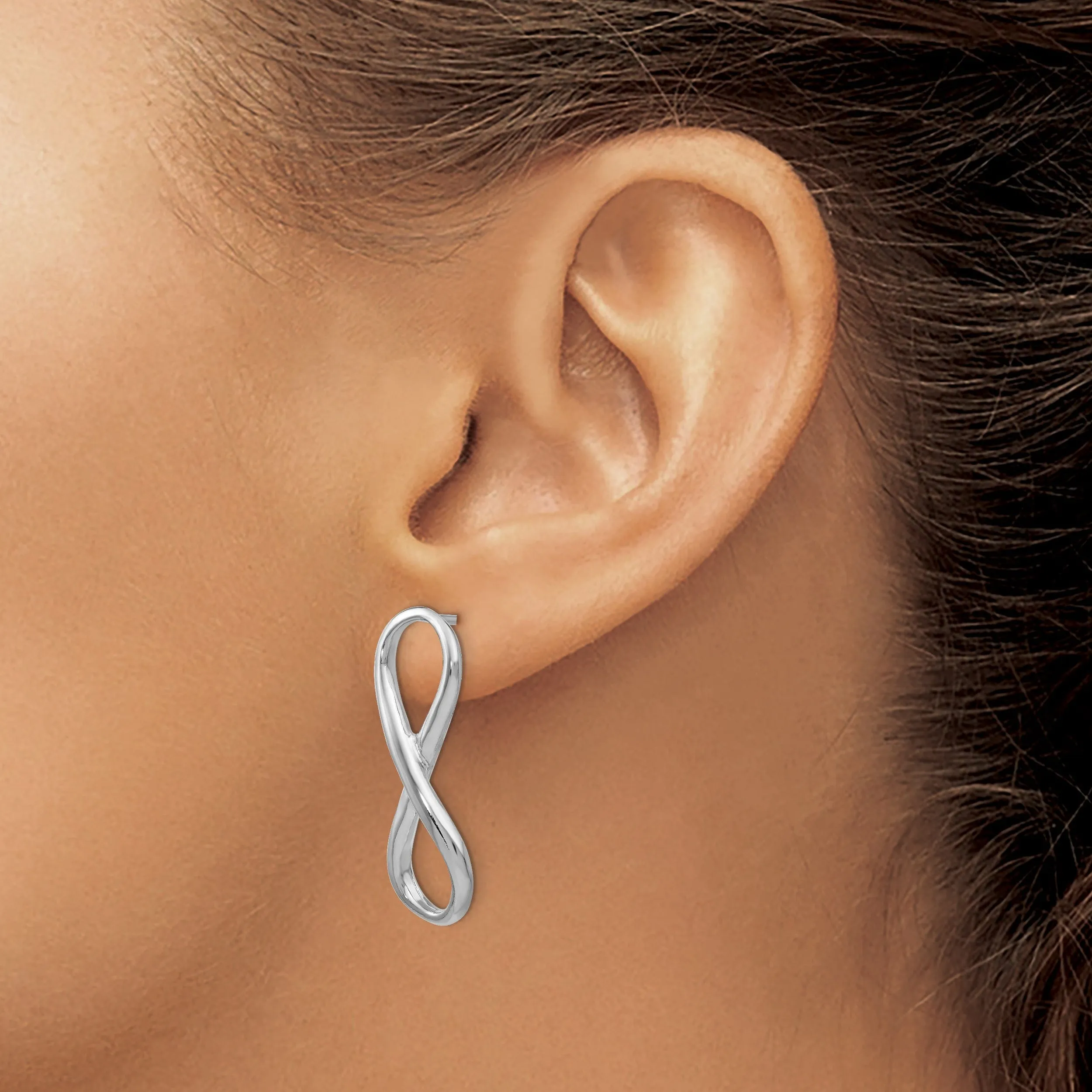 Sterling Silver Infinity Symbol Post Earrings