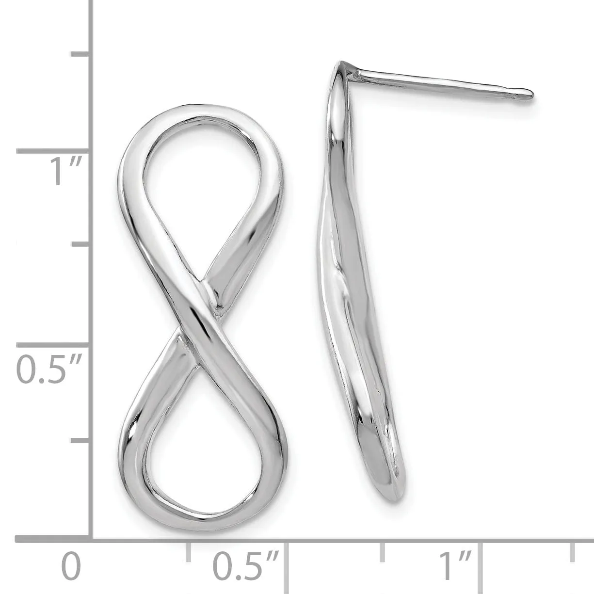 Sterling Silver Infinity Symbol Post Earrings