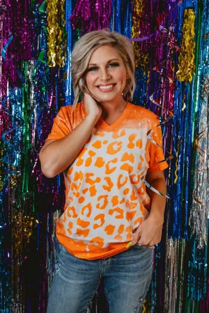 Summer Cheetah-Orange Top