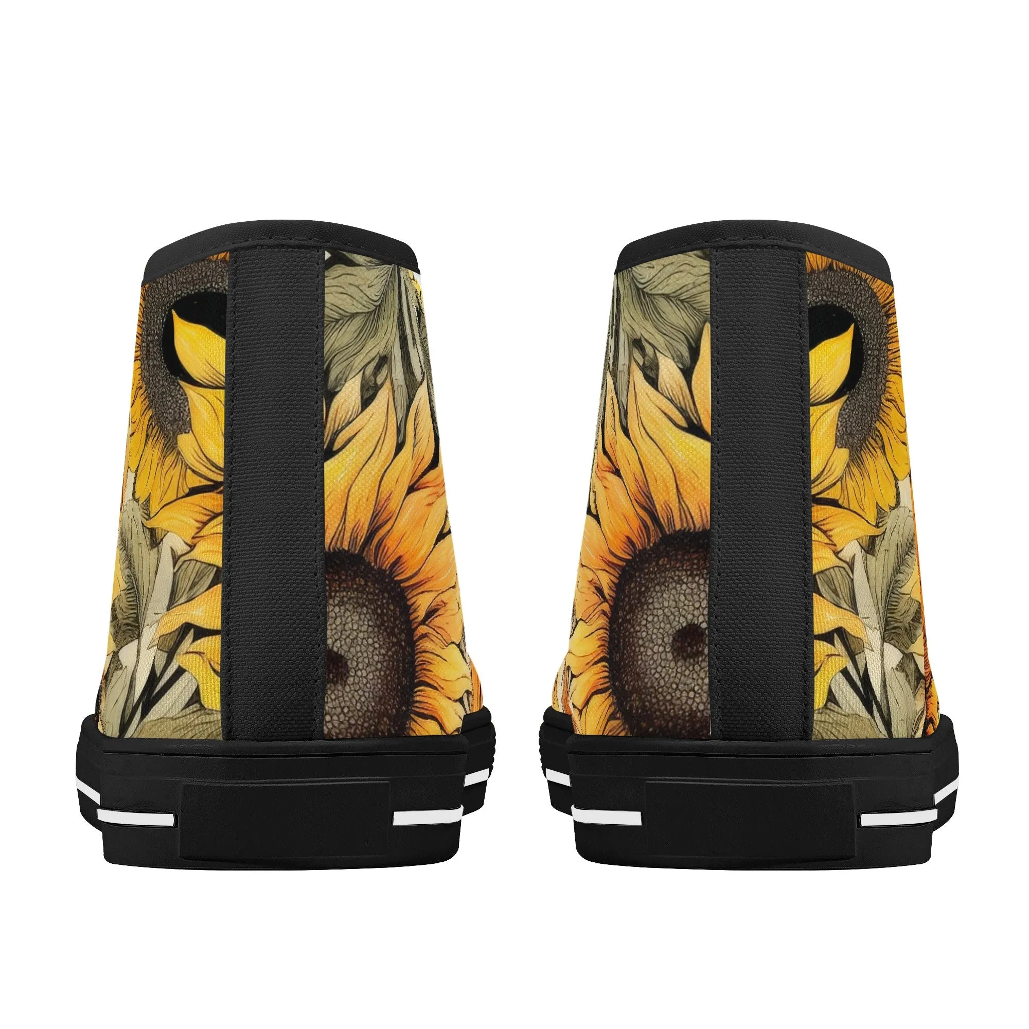 Sunflowers #7 Womens High Top Canvas Shoes