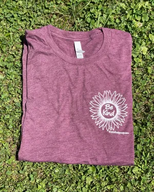 Super Soft Short Sleeve Maroon Be Kind T-shirt