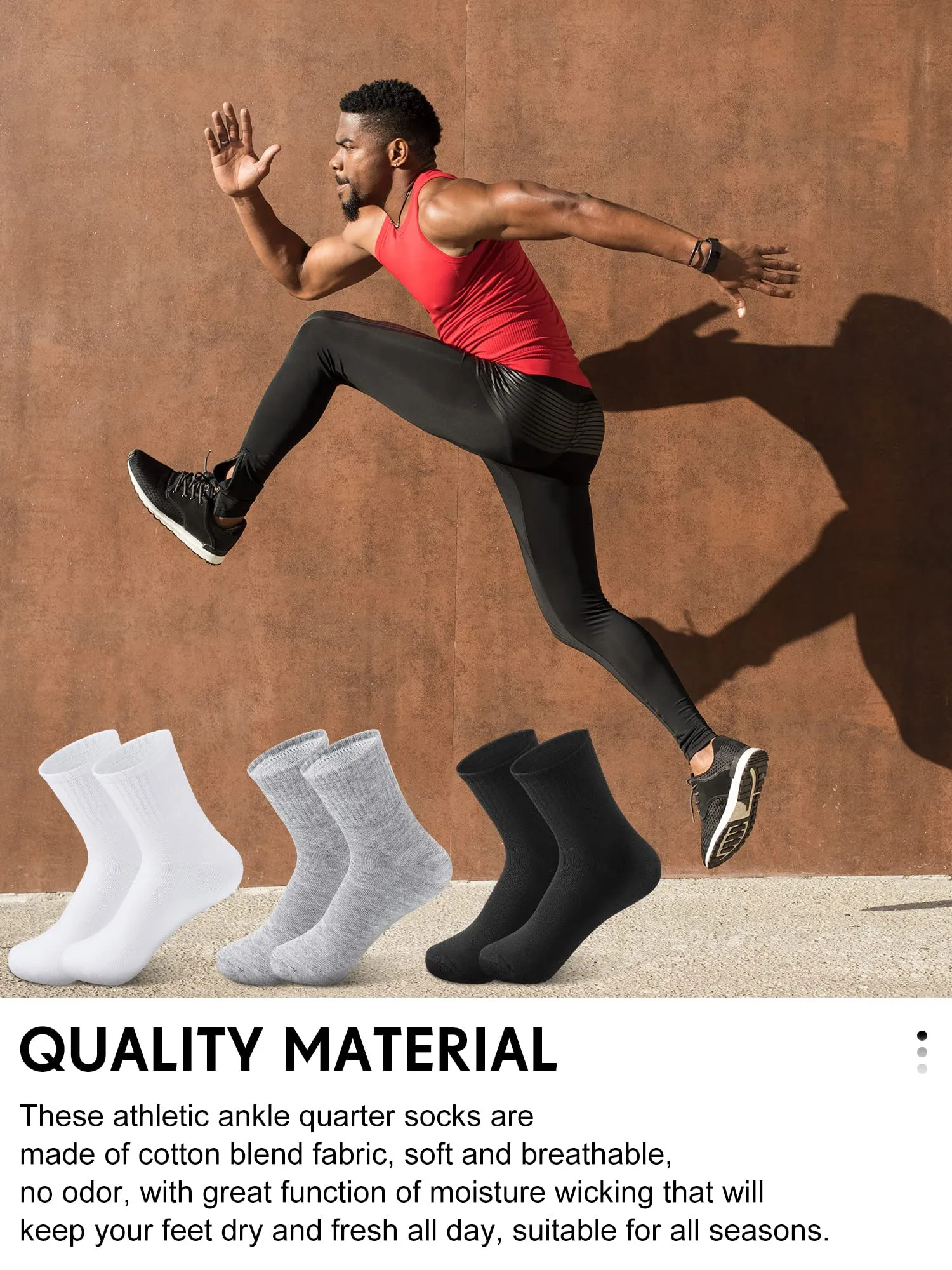 Tarpop 150 Pairs Mens Socks in Bulk Pack Unisex Socks Adult for Homeless Sports Ankle Moisture Wicking for Men Women(Black, White, Gray)