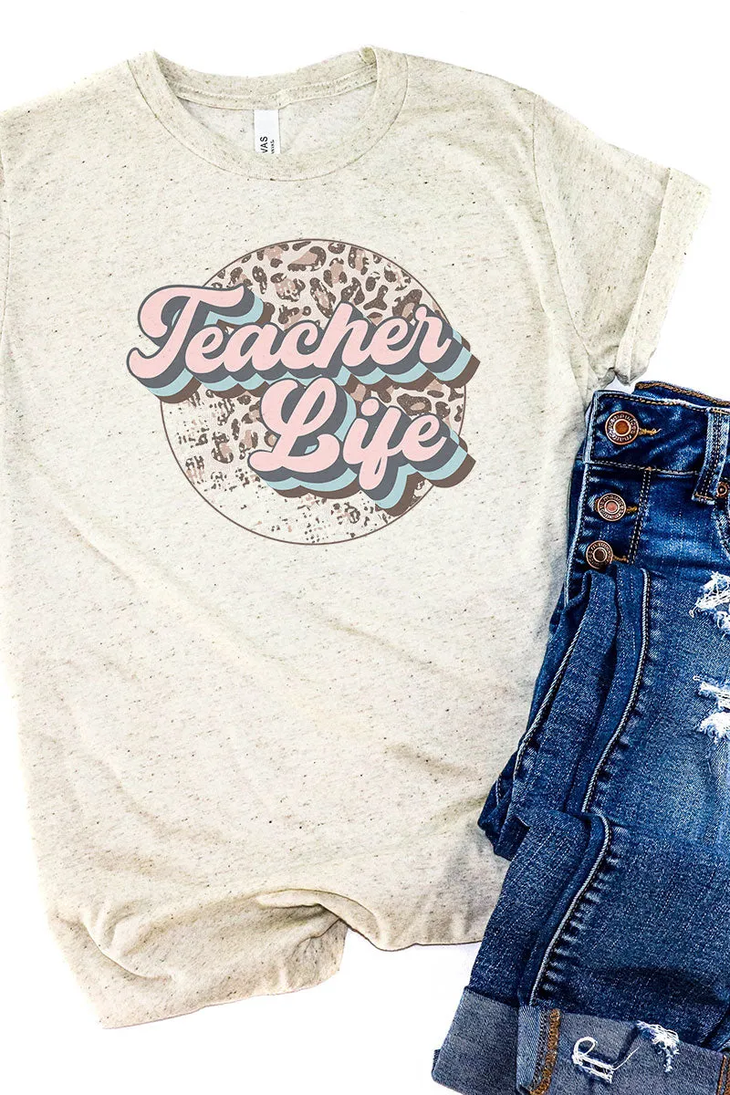 Teacher Life Circle Tri-Blend Short Sleeve Tee
