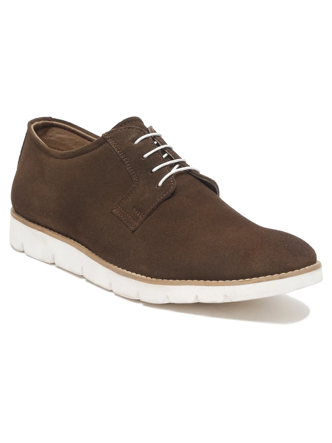 Teakwood Leather Men Solid Olive Round-Toe Casual Shoes - Clearance sale