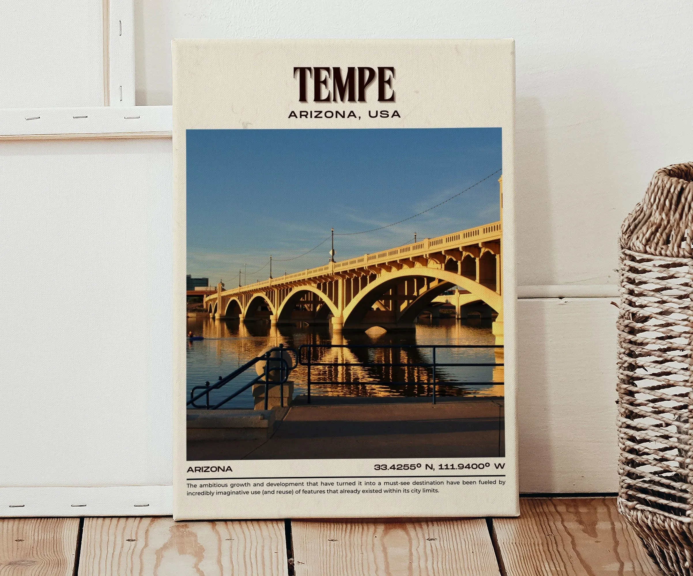 Tempe Vintage Wall Art, Arizona, USA