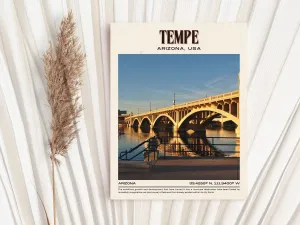 Tempe Vintage Wall Art, Arizona, USA