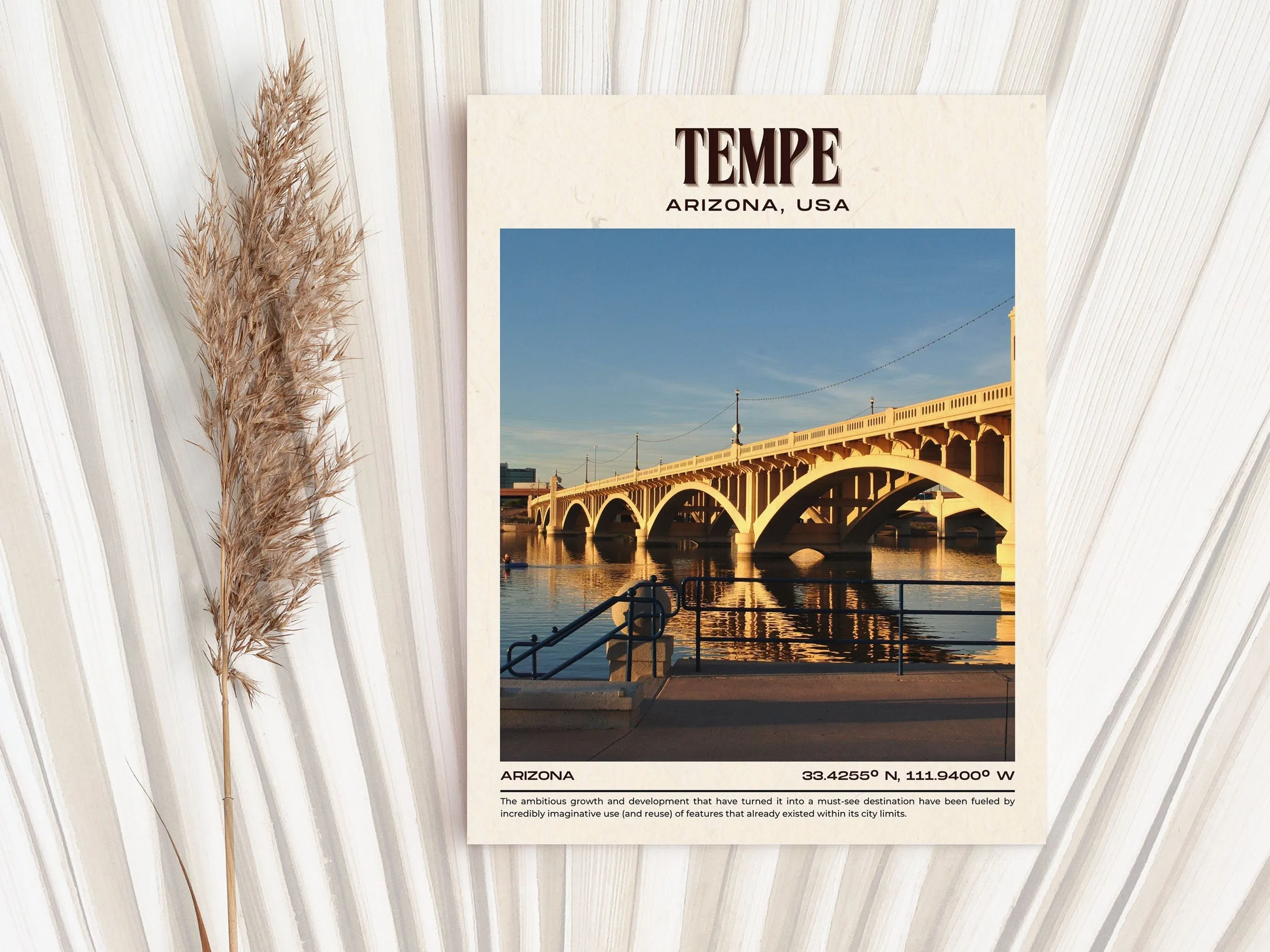 Tempe Vintage Wall Art, Arizona, USA