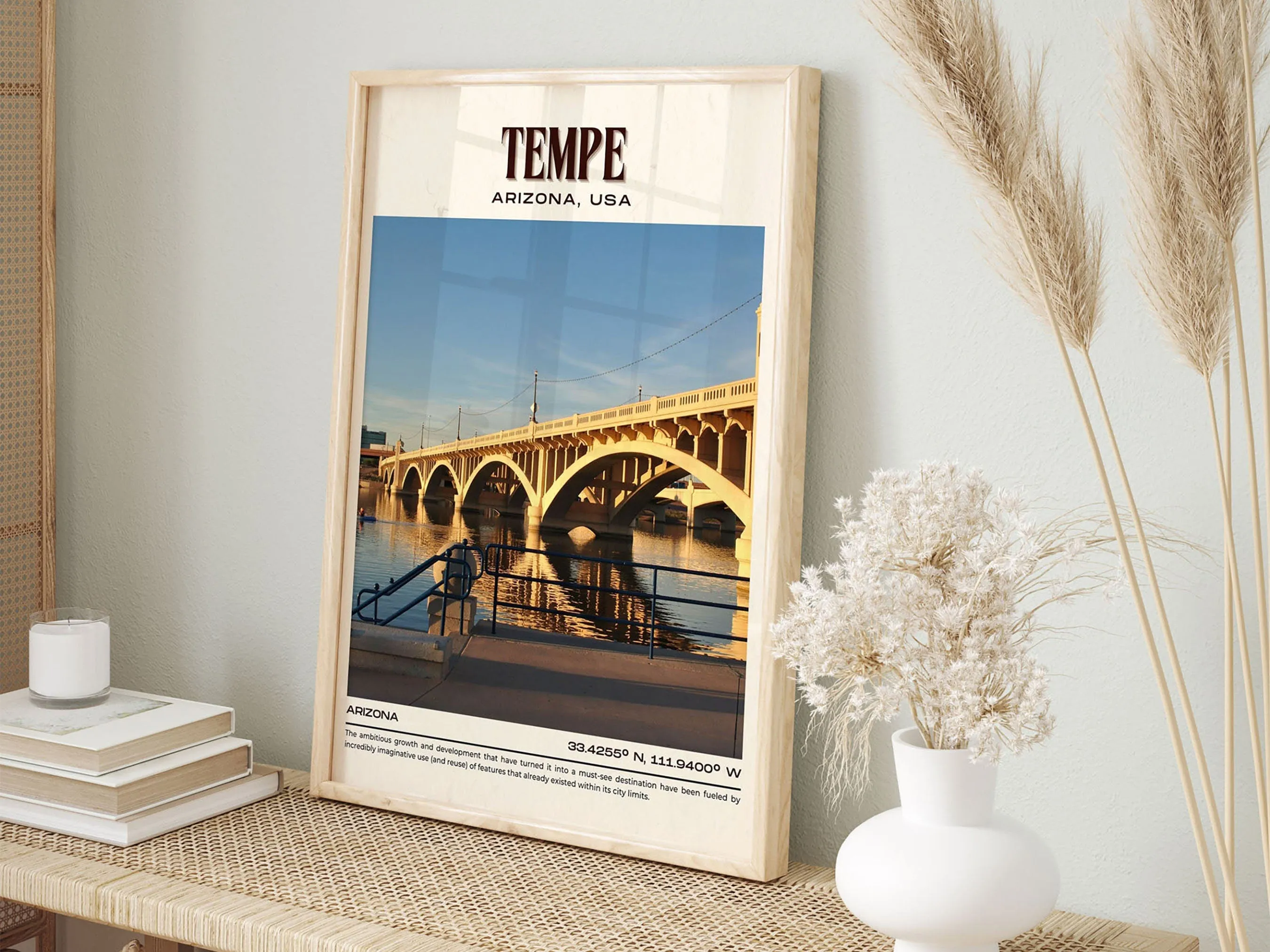 Tempe Vintage Wall Art, Arizona, USA
