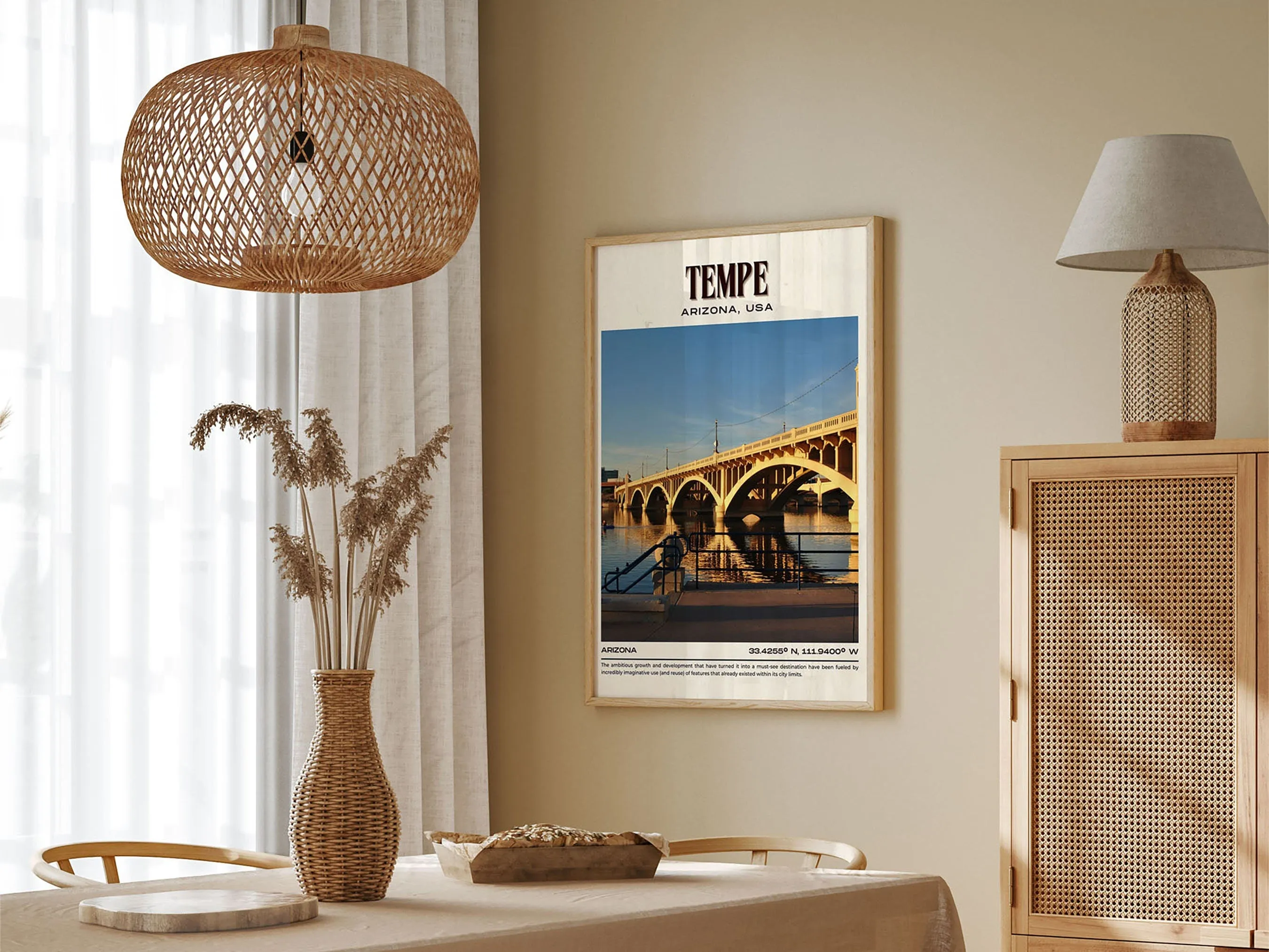 Tempe Vintage Wall Art, Arizona, USA