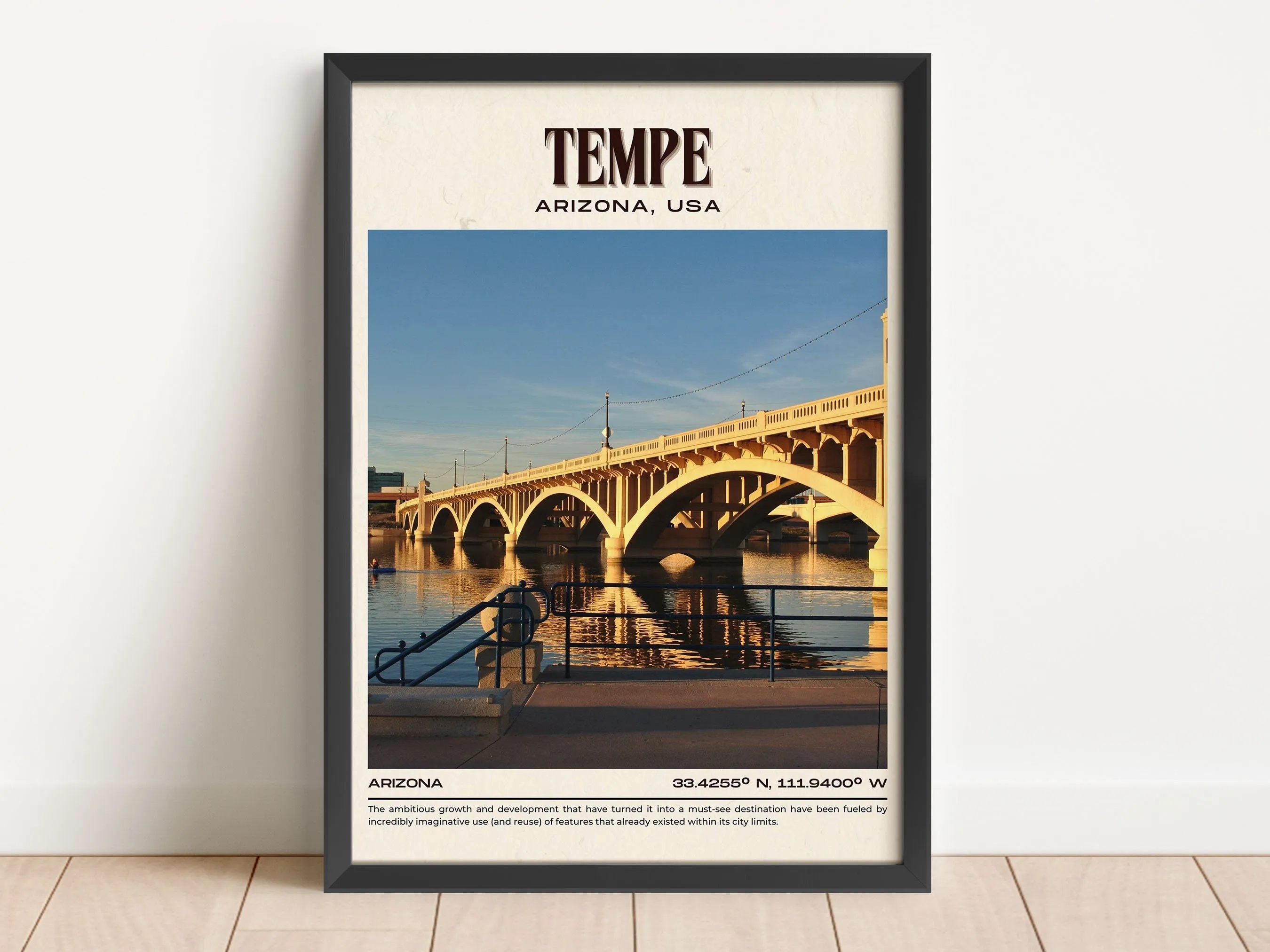 Tempe Vintage Wall Art, Arizona, USA