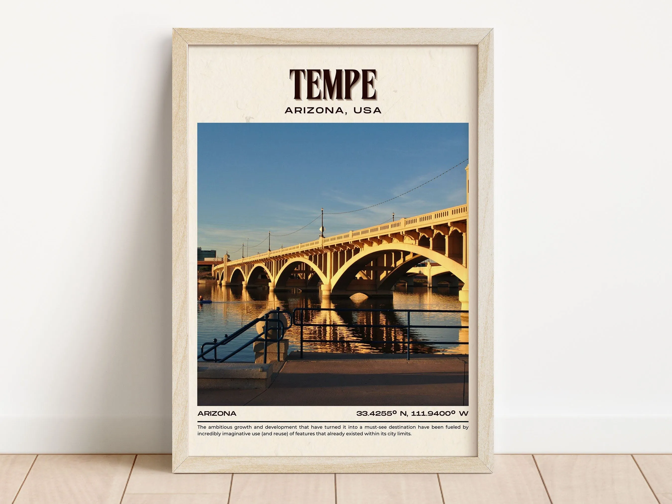 Tempe Vintage Wall Art, Arizona, USA