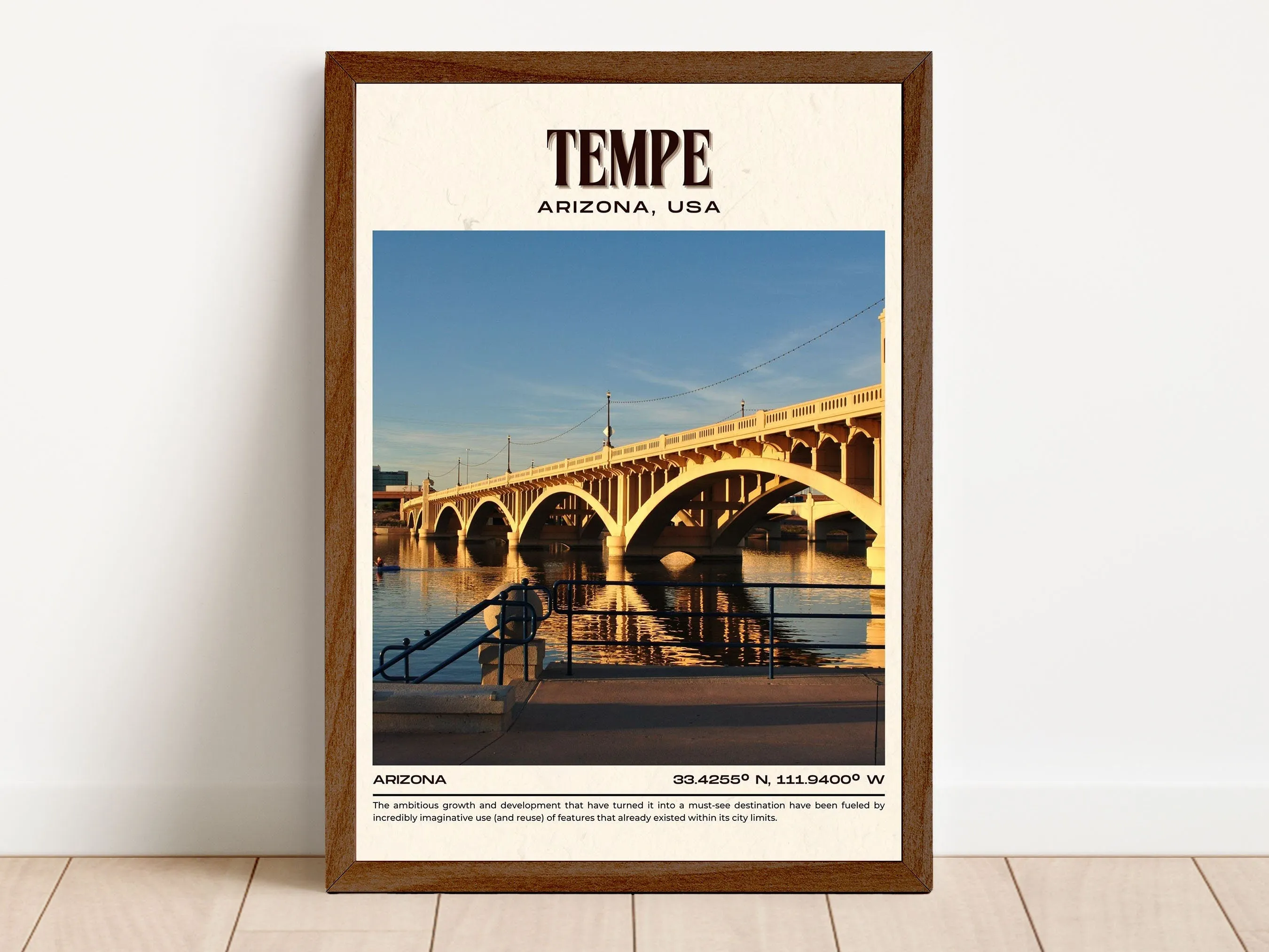 Tempe Vintage Wall Art, Arizona, USA